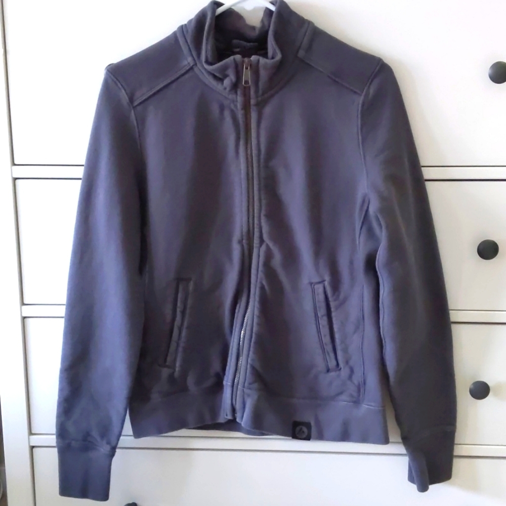 American Giant moto zip sweatshirt grey medium